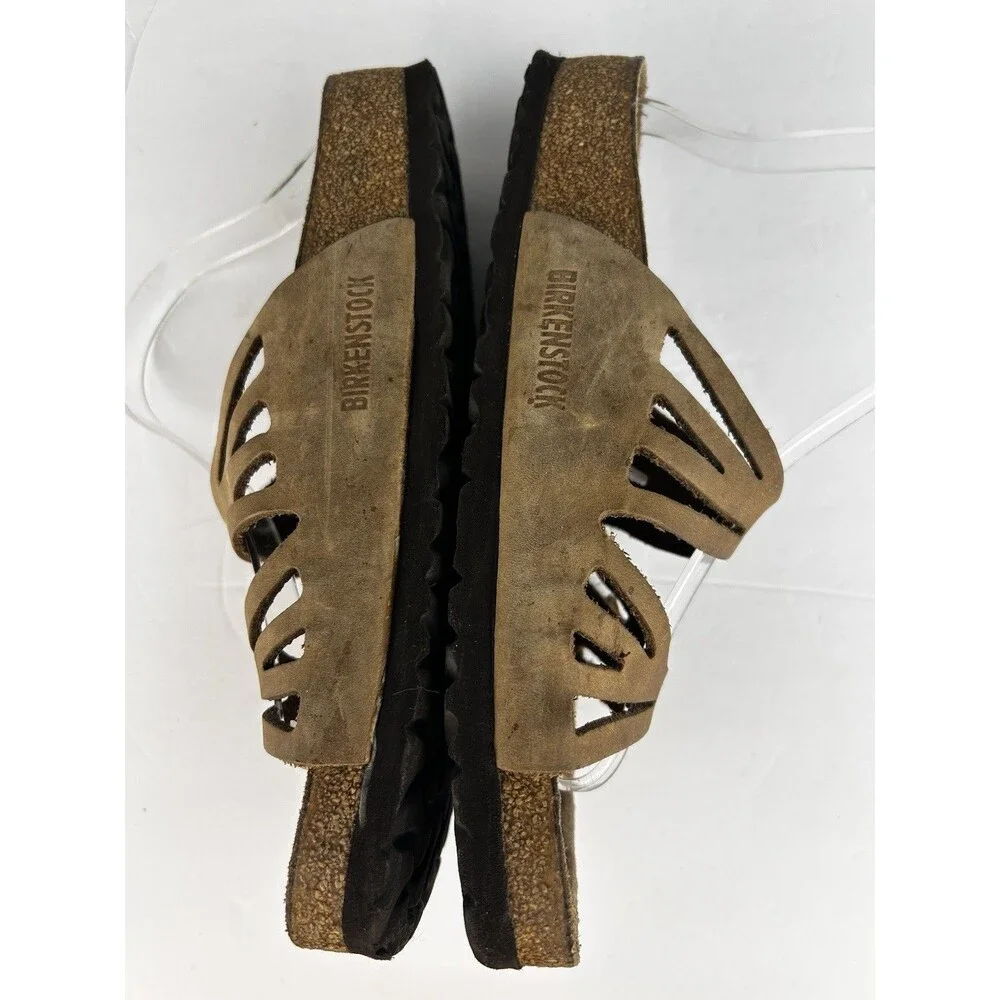 Birkenstock Granada Tobacco Brown Oiled Leather Soft Footbed Sandals 39 8 - 8.5